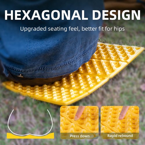 QUNATURE Stadium Seat Pad Folding Mat Camping Foam Pad Lightweight Portable Hiking Seat Pad Z Seat Cushion for Backpacking