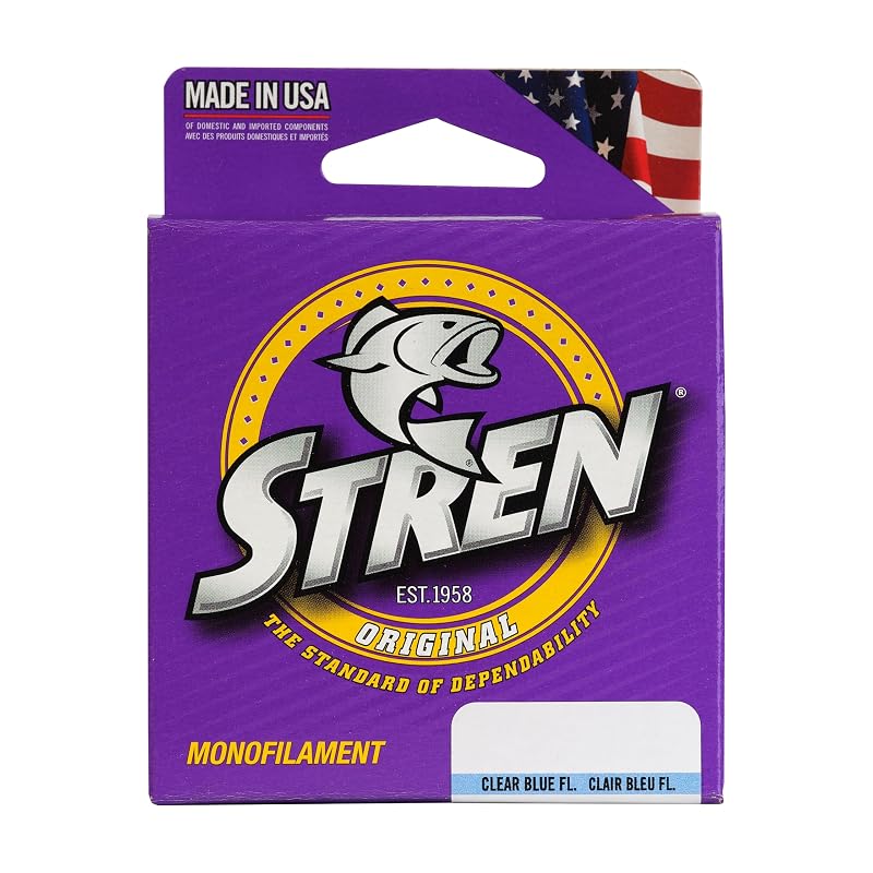 Stren Original Monofilament Fishing Line - 6 lb (2.7 kg) 0.009in Clear/Blue Fluorescent 100 yd Variation