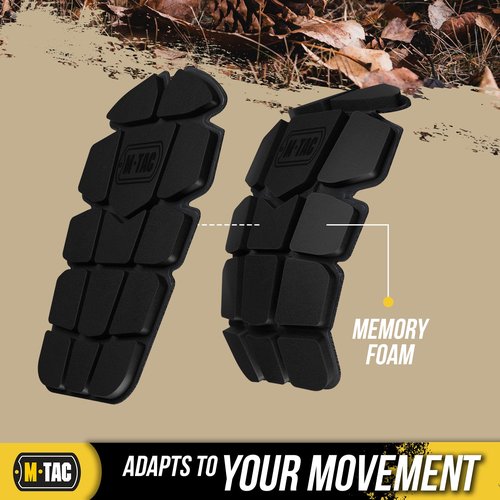 M-Tac Knee Pad Inserts for Men (2 PCs) - A Pair of Knee Pads for Construction and Tactical Pants - Memory Foam Elbow and Knee Pads for Work