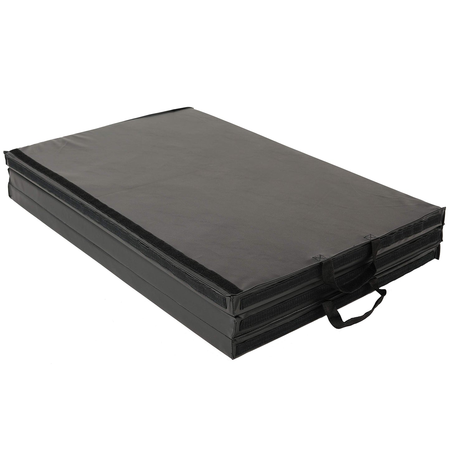 Sunny Health & Fitness Connectable 2" Thick Tri-Fold Mat for Home & Gym Use