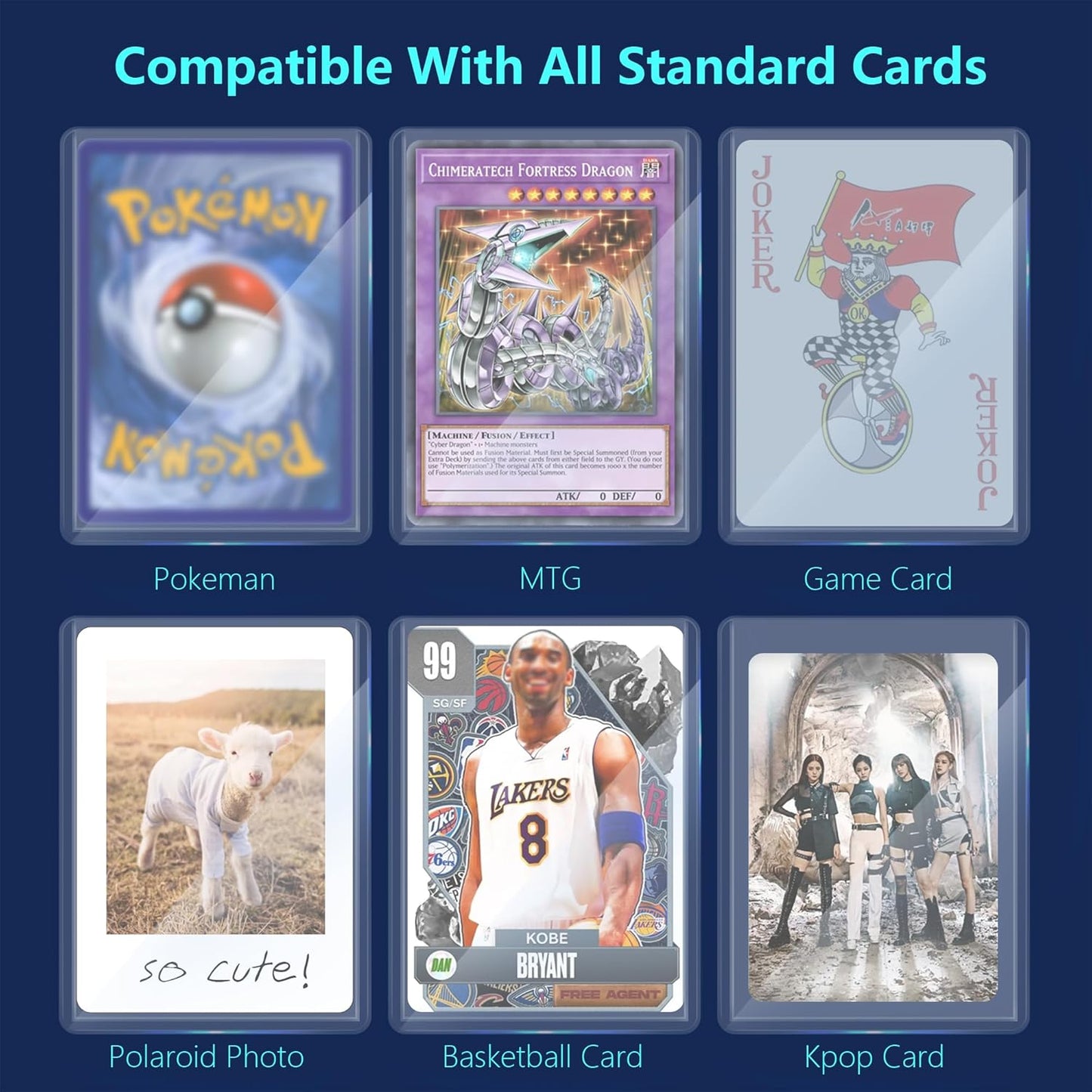 200 Card Sleeves - 3"x4" Hard Plastic Top Loaders for Cards - Trading Card Sleeve & Baseball Card Holder - Premium Topload Ablum Photocard Holder for Sports, Game & Kpop Cards (100Soft+100Hard)