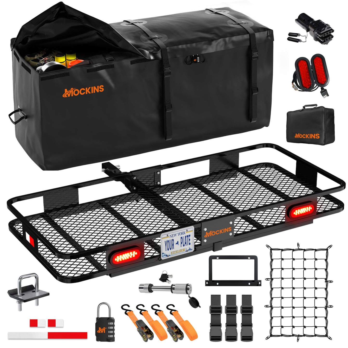 Mockins 500 Lb Cap All-Weather Folding Luggage Rack for SUV Car & Truck