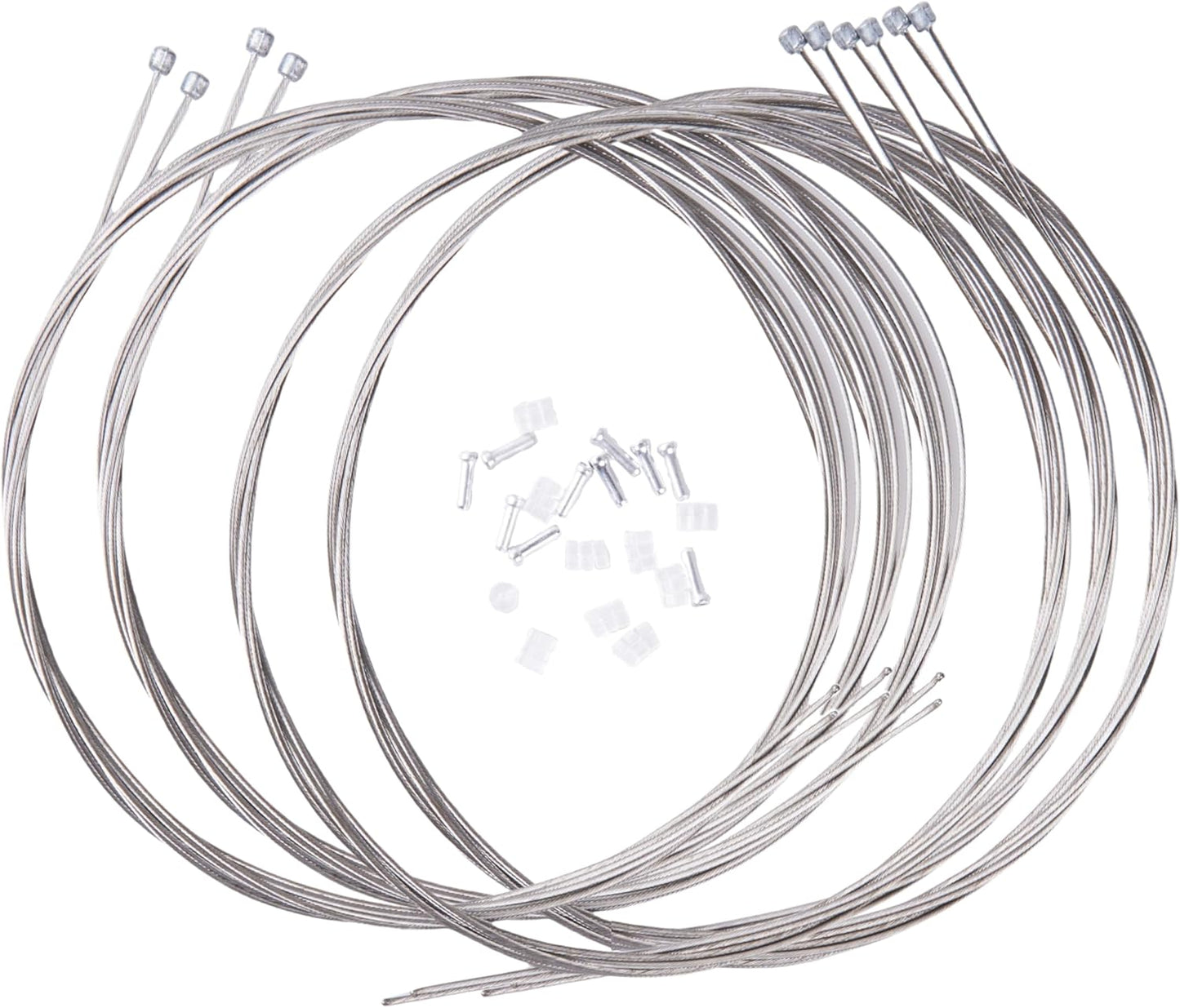 10Pcs 2100MM Universal Bicycle Shifter Cable, Stainless Steel Shift line,Bike Shift Wire Kit for Mountain and Road Bike, With Cable Tips and O-rings