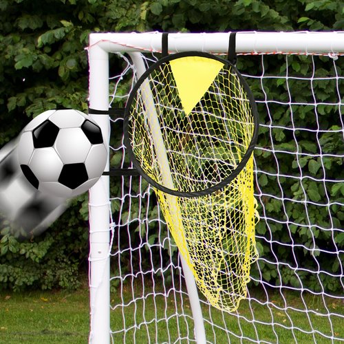 Soccer Training Target Foldable Soccer Top Bins Target Small Goal Easy to Attach and Detach, for Football Shooting Accuracy Practice(Yellow)