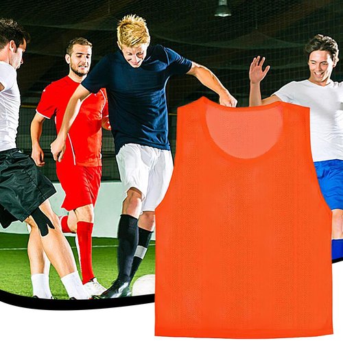 Football Bibs for Adult Kids, Lightweight Mesh Sports Vest, Breathable Team Practice Vests, Sleeveless Training Bibs for Soccer Basketball Baseball Volleyball
