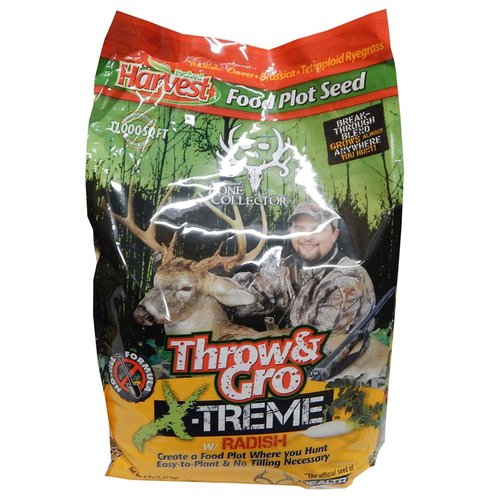 Evolved Habitats Throw & Gro X-treme w/Radish Forage for Deer - Easy-to-Plant Fast-Growing No-Till Food Plot Seeds, 5 Lbs