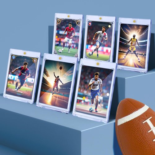 50ct Magnetic Card Holder, 35pt Magnetic Card Holder for Trading Cards, UV Protection Baseball Card Holders Hard Plastic Card Protectors for MTG Cards, Sports Cards, Baseball Cards, Game Cards