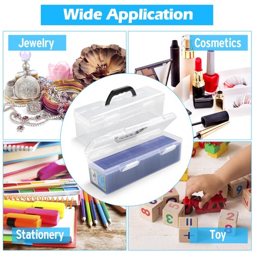 SUNEZLGO Storage Box For Toploader, Trading Card Storage Box, Card Storage Box Plastic, Playing Card Case, Large For Toploaders 200 Cards 750, Fit For Toploader and Standard Card