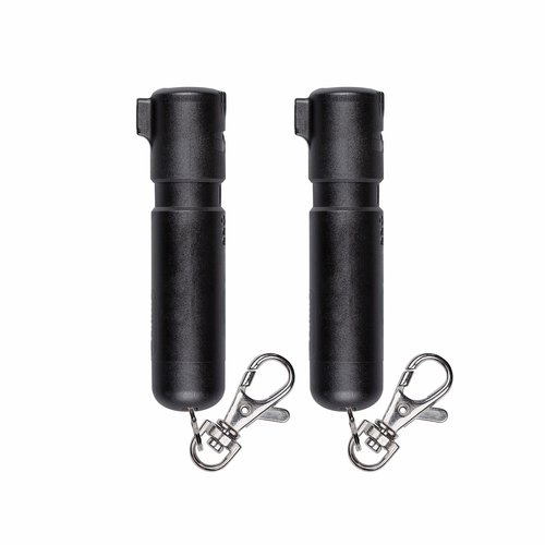 SABRE Mighty Discreet Pepper Spray for Self Defense, Protect Against Multiple Threats, 16 Bursts, Small Ultra-Compact Design, UV Marking Dye, Snap Clip, Key Ring, Twist Lock Safety, 0.18 fl oz, 2 Pack