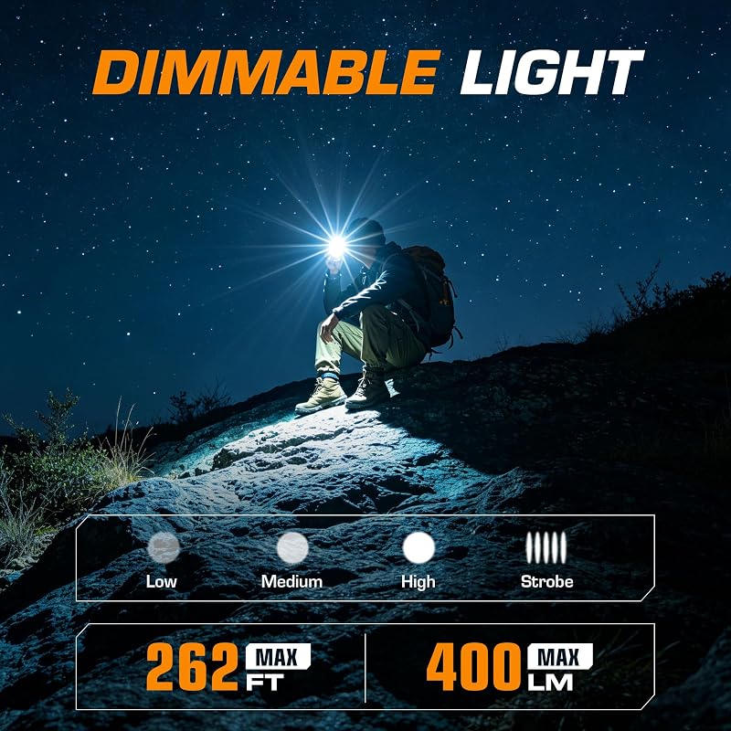 EverBrite Flat Rechargeable EDC Flashlight with RGB UV Light - Black