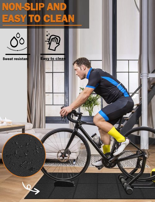 Treadmill Mat,68" x 24",4mm Thickness Exercise Equipment Mat for Carpet Hardwood Floors, Compatible with Walking Pad,Spin Bike,Elliptical Trainer,Rowing Machine