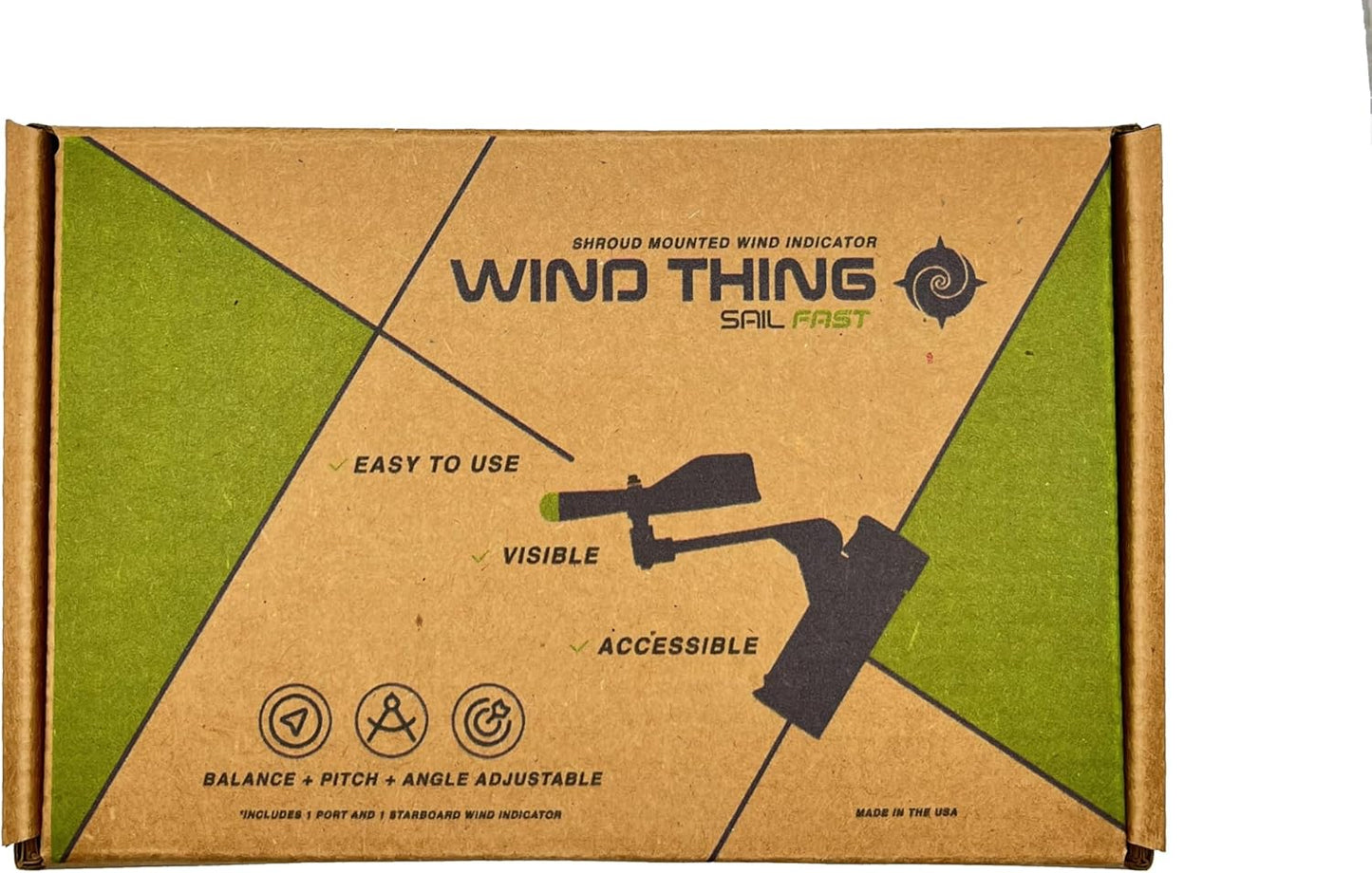 'Wind-Thing' Shroud-Mounted Wind Indicator for Enhanced Sailing Efficiency