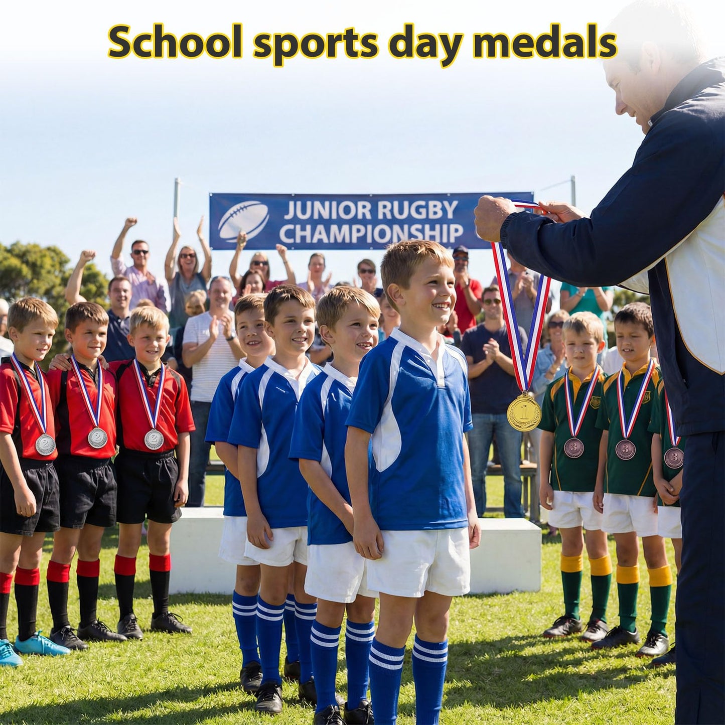 Shindel 12PCS Winner Award Medals, 1st, 2nd, 3rd (Gold, Silver, Bronze) Metal Medals for Sports, Competitions, Party, Spelling Bees, Olympic Style, 2 Inches