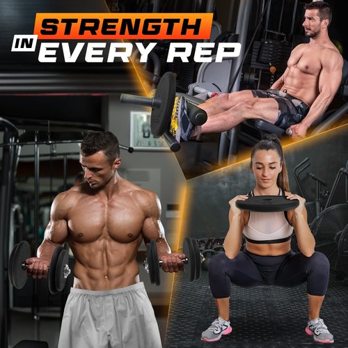 Yes4All 1-inch Cast Iron Weight Plates for Dumbbells – Standard Weight Plates (Combo 10lb x 4pcs)