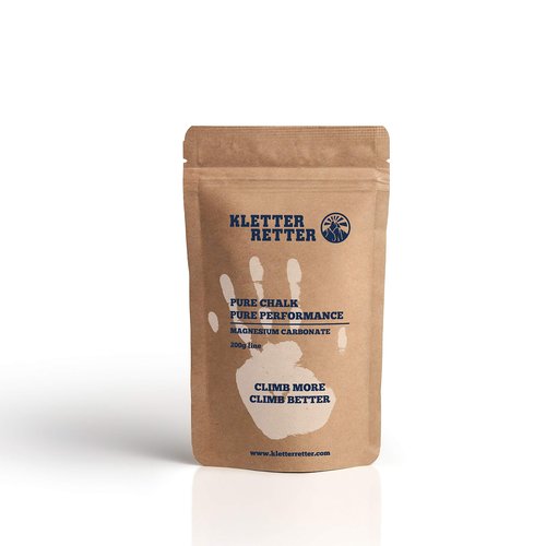 KletterRetter Climbing Chalk (200g) – High-Performance Gym & Rock Climbing Chalk – Maximum Grip & Sweat Absorption for Bouldering, Weightlifting & Gymnastics