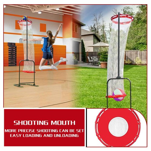 Volleyball Setter Training Equipment Setting Trainer Practice Net,Adjustable Height and Target Netfor Indoor and Outdoor Practice for Serving, Spiking, Setting Training Equipment (red)