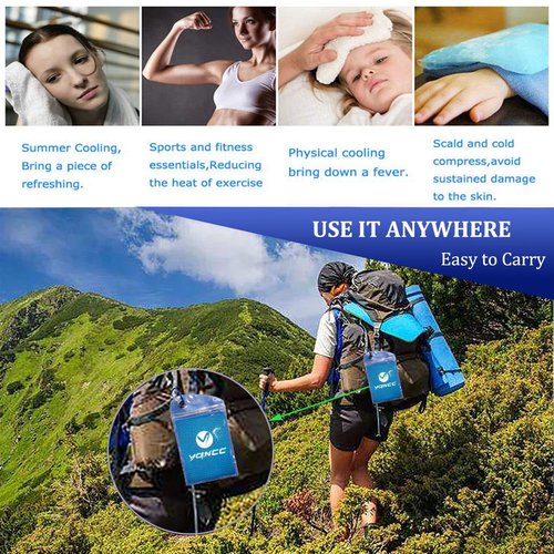 YQXCC 4 Pack Cooling Towels, Cool Towel, Soft Breathable Chilly Towel, Microfiber Ice Cold Towel for Yoga, Golf, Gym, Camping, Running, Fitness, Workout & More Activities