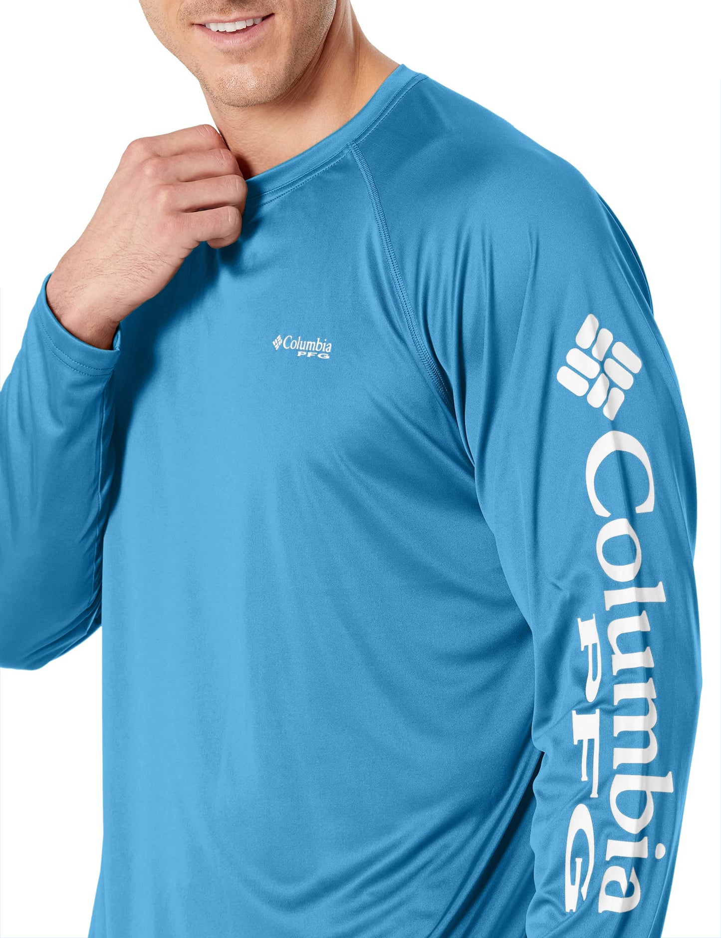 Columbia Men's Big Terminal Tackle Long Sleeve Shirt, Yacht White Logo, 4X/Tall