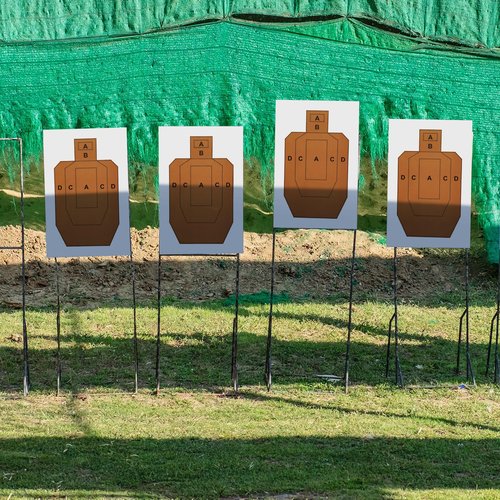 AmazingSpark 50 Pack Paper Shooting Targets 23" x 35" Silhouette Tactical Paper Target USPSA/IPSC Targets for Training Competition Torso for Shooting Range Practice Competitions Training