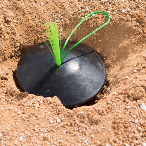 Champion Sports Black Rubber Baseball Anchor Plug Base Plug with Easy View Optic Stem and Rope