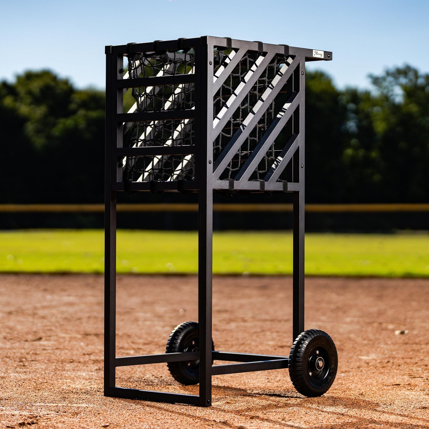 Murray Sporting Goods Baseball Softball Practice Cart - Heavy-Duty Ball Cart with Wheels, Large Capacity Ball Carrier for Hitting Batting Practice