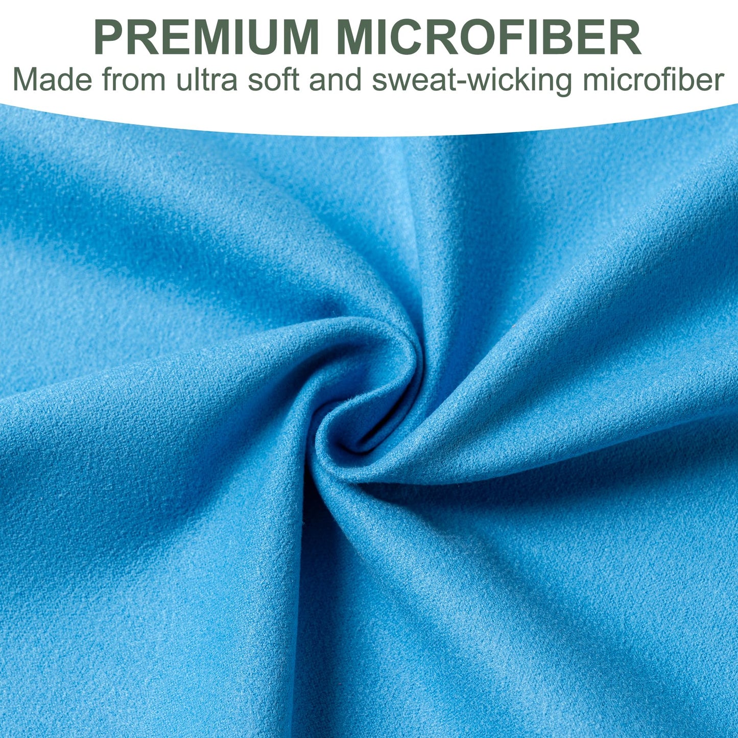 Aegero Camping Towel,2 Pack Microfiber Travel Sports Towel,Quick Dry - Super Absorbent - Ultra Compact -Ultra Soft - Lightweight.Suitable for Gym,Yoga,Trip,Beach, Shower, Backpacking,Pool(Blue)