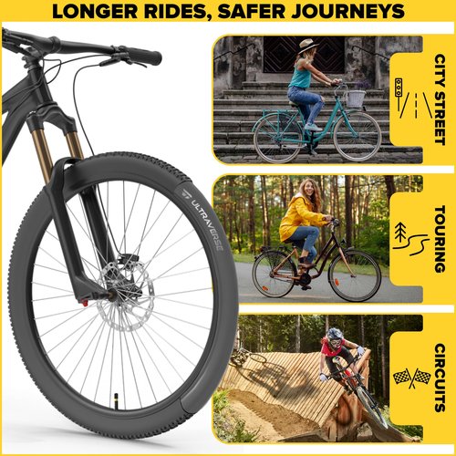 Ultraverse Bike Inner Tube for 26 X 1.75/1.95/2.10/2.125 inch Bicycle Tire with Schrader Valve – Rubber Tubes for Mountain and Trail, Cruisers, MTB, Gravel, Enduro, Downhill, City Bikes - 2 Pack