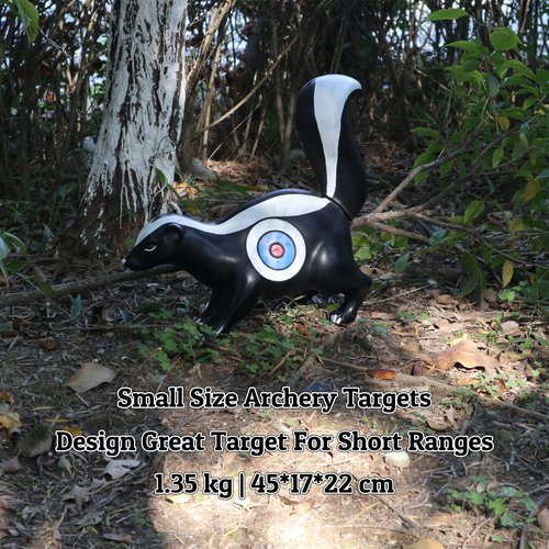 Archery 3D Animal Target Skunk with Ground Stakes for Backyard Arrow Hunting Training