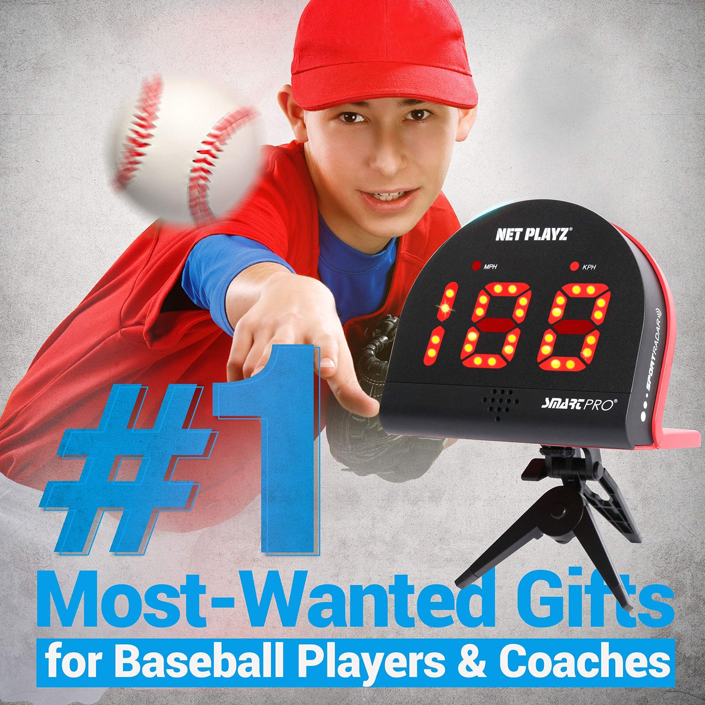Baseball Radars, Speed Sensors Training Equipment (Hands-Free Radar Guns, Pitching Speed Guns | Baseball Gifts, High-Tech Gadget & Gear for Baseball Players
