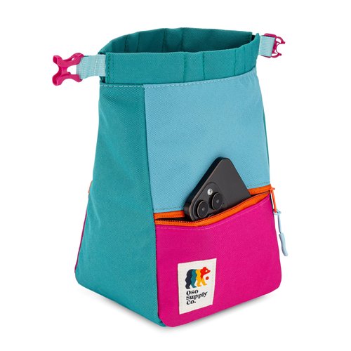 Oso Supply Co - Large Roll Down Bouldering Chalk Bucket (Magenta/Teal)