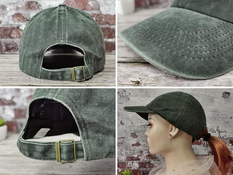 Hepandy Rooster Embroidered Dad Hat - Green, One Size Adjustable