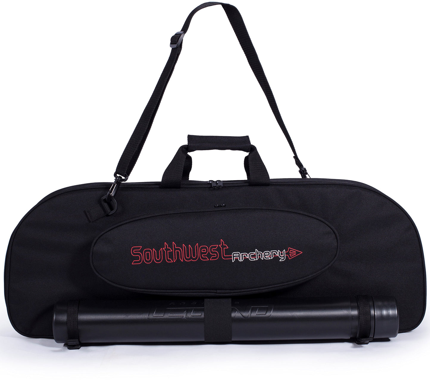 Southwest Archery Universal Takedown Recurve Bow Case | Fully padded foam case includes adjustable Arrow Tube and Large Outside Pocket for Accessories - Perfect for travel