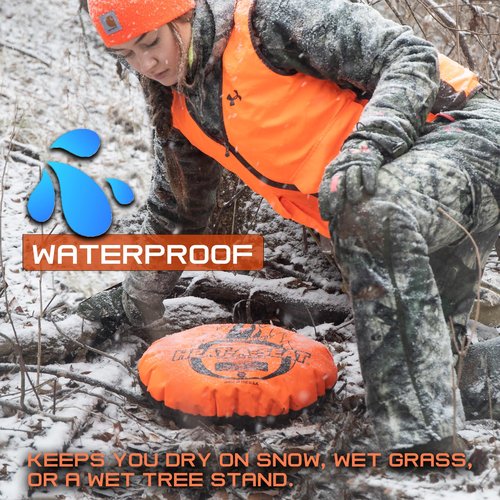 Northeast Products Heat-A-Seat by ThermaSeat- Insulated Hunting Seat Cushion, Blaze/Black 17-Inch, Coyote 600 Denier/Mossy Oak Camo