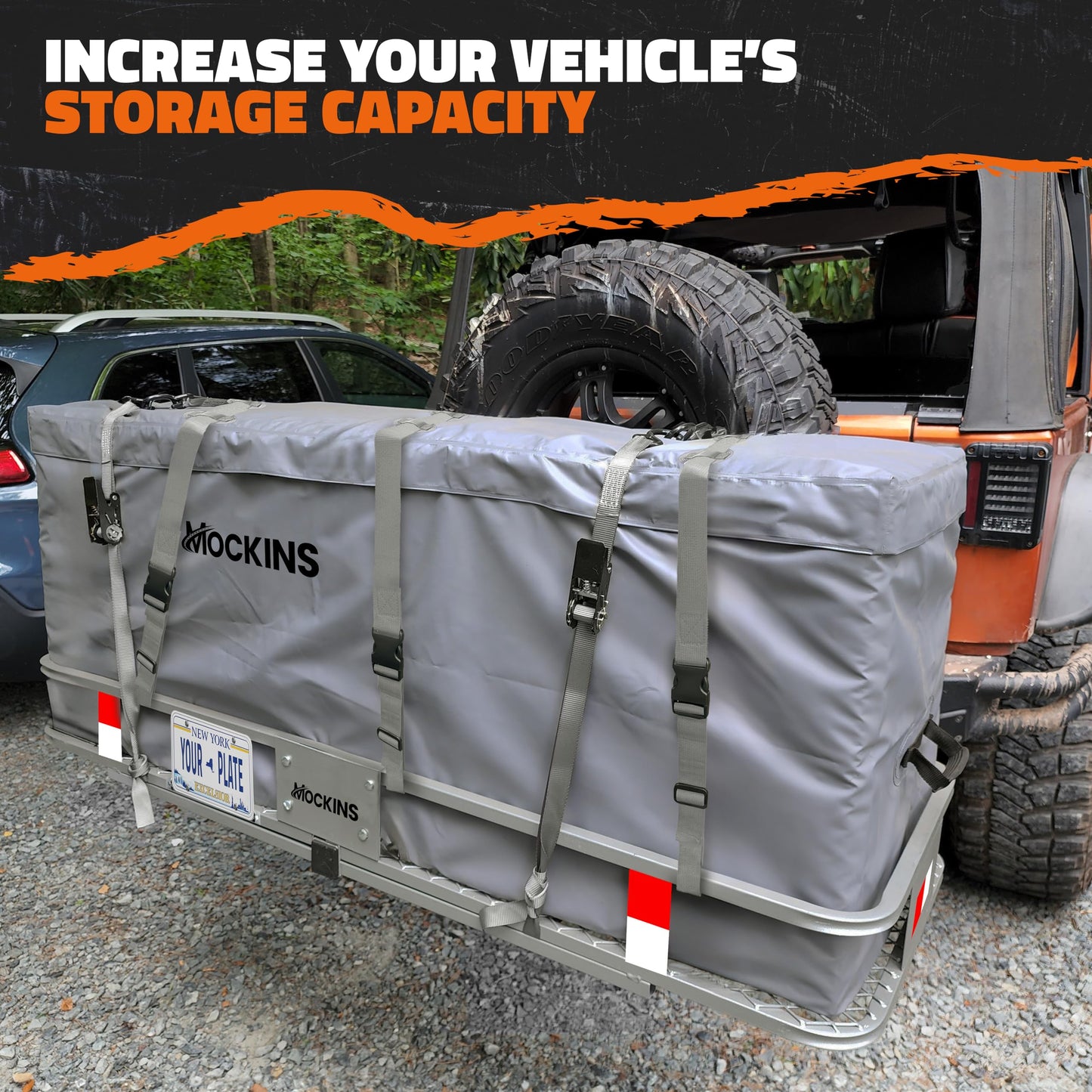 Mockins 500 Lbs. Capacity Folding Luggage Rack for SUV Car Truck Van & RV