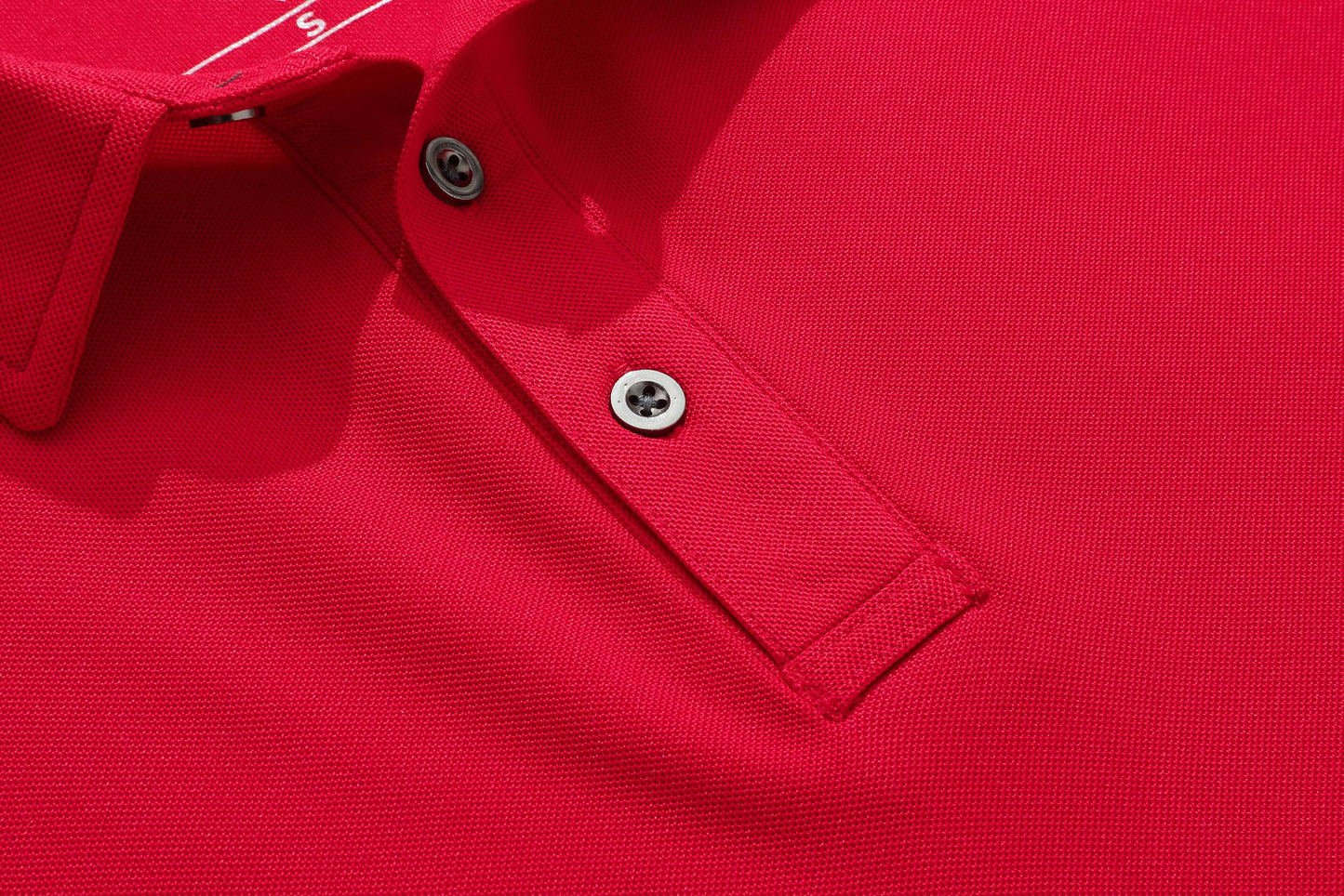 KAOKLRNI Men's Active Polo Shirt Quick Dry Performance Short Sleeve Tactical Golf Shirt Red