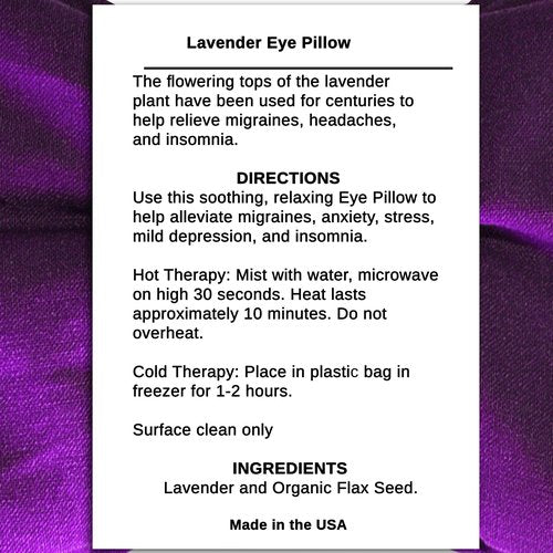 Blissful Being Silk Eye Pillow- Lavender Eye Pillow - Eye Pillows Aromatherapy - Perfect for Meditation and Relaxation (Amethyst)