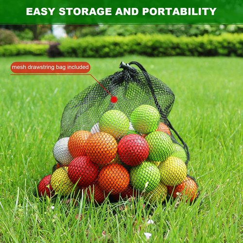 Bac-kitchen 40 Pack Foam Golf Practice Balls - Realistic Feel and Limited Flight Training Balls for Indoor or Outdoor