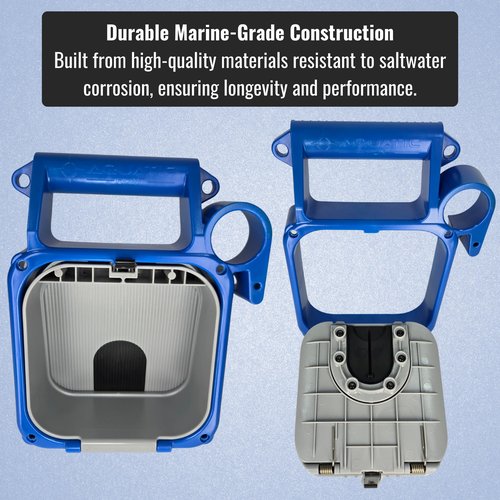 Aquatic Hunt Replacement Lionfish Locker Handle End Cap Assembly Includes Door, Springs, Latch (Blue)