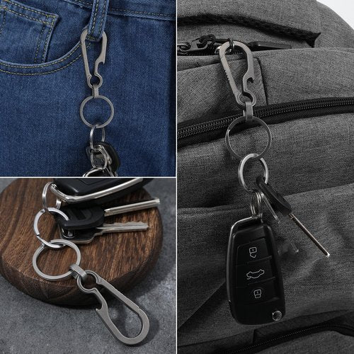 Titanium Carabiner Keychain Clip Bottle Opener Keychain, Quick Release Keychain Heavy Duty Key Carabiner for Men and Women Hiking Camping.