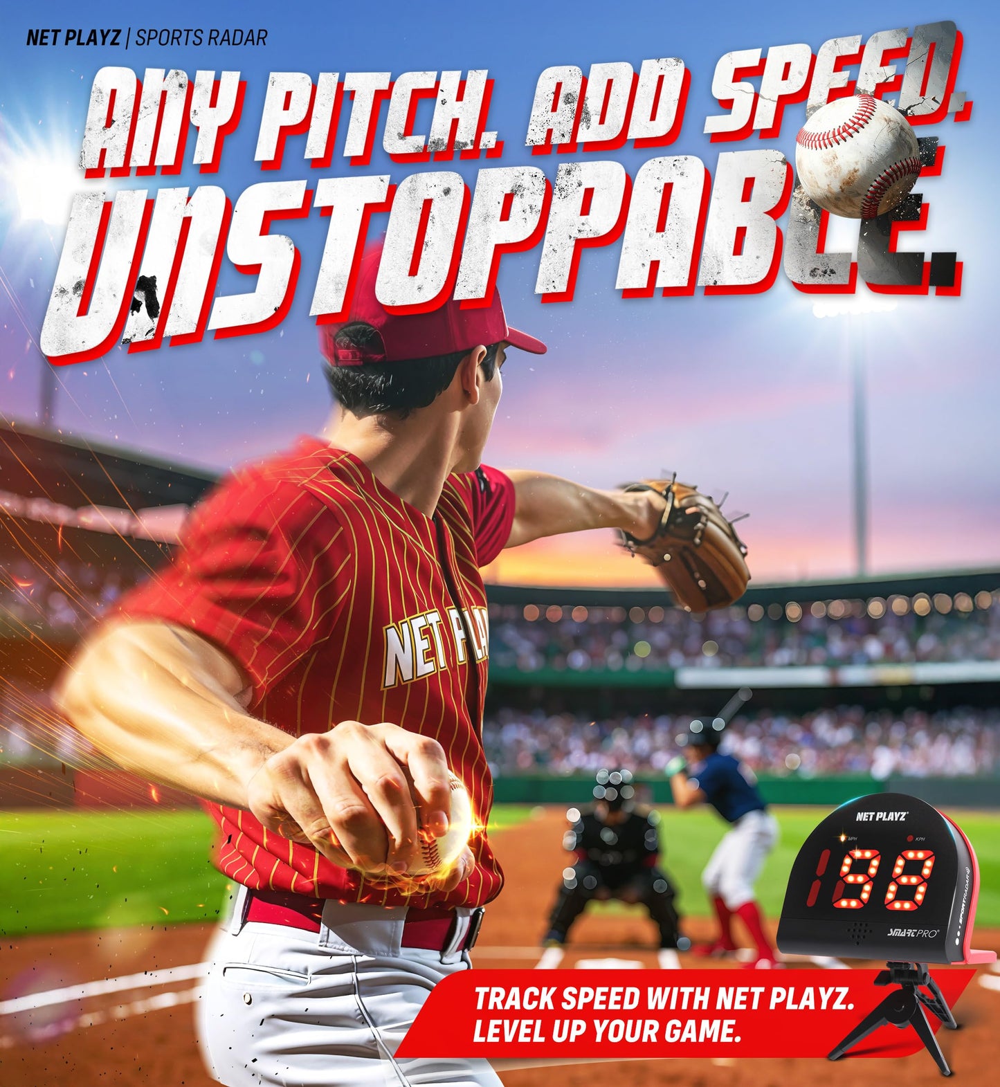 Baseball Training Gifts Speed Radar Equipment | Multi-Sports Hockey Tennis Soccer Hands-Free Radar Gun