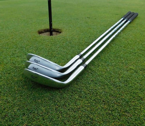 Lazrus Golf | Premium Quality Forged RH 52, 56, 60 Degree Golf Wedge Set for Exceptional Performance, Golf Wedges with Micro Milled Face for Enhanced Spin | Clubs for Men (Silver, RH 52,56,60 Set)