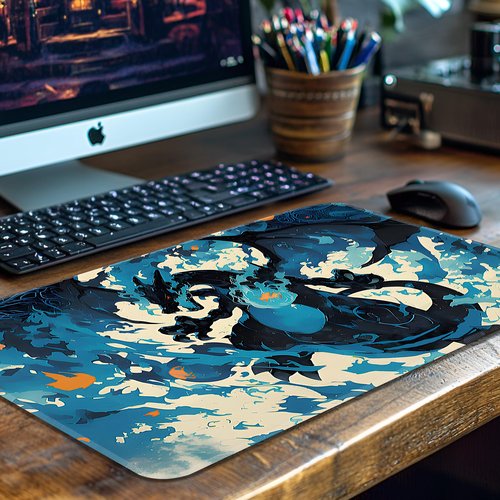 New Playmat MTG Board Game Size 24x14 inches Play Mat for TCG CCG Big Table Mats No Zones and Free Storage Bags (C1)