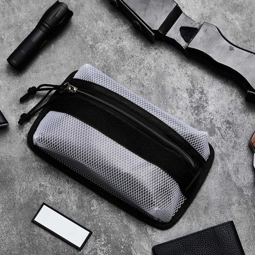 Aliceset 2 Pcs Tactical Pouch Admin Pouch Tactical Bag Insert Panel Organizer with Writable Patches, Molle Panel Accessories Utility Storage Pocket Accessories with Hook Fasteners for Vest Backpack