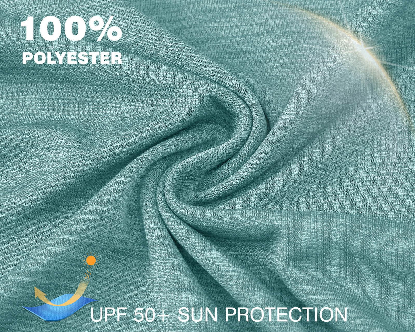 TBMPOY Womens UPF 50+ Sun Protection Hoodie Shirt Long Sleeve Fishing Hiking Outdoor UV Shirt Lightweight Light Cyan L