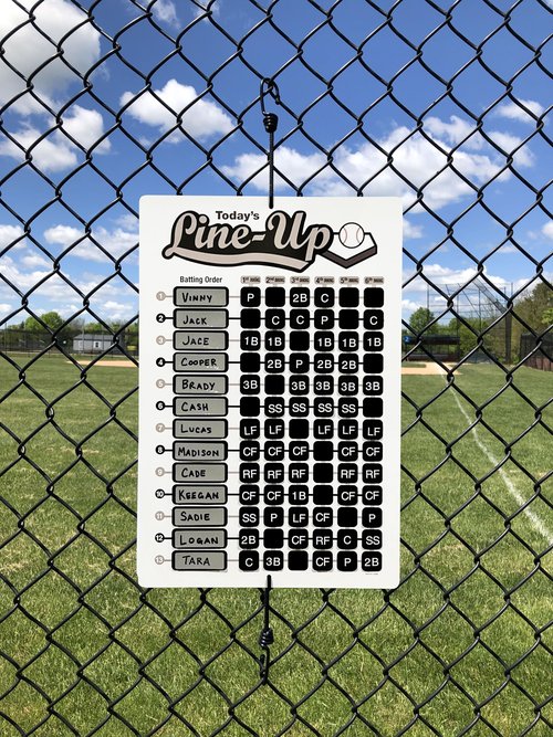 Jacer Products 13 Player Line Up Board (13 Player Line Up Board, Gray)