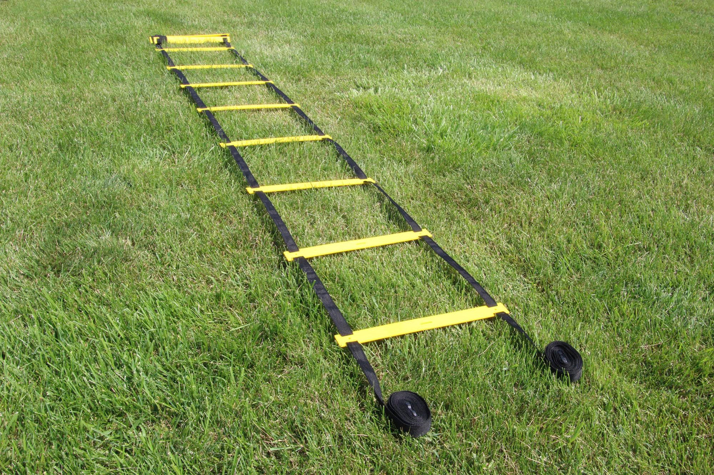 Sportime Agility Ladder Single Wide Rungs, 29-1/2 Feet x 16-1/2 Inches, Yellow/Black