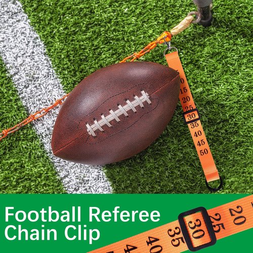 RunNico 3 Pack Football Referee Chain Clips-Football Yard Officials Markers-Professional Football Nylon Chain Clip for Men Nylon Head Linesman Umpire Equipment