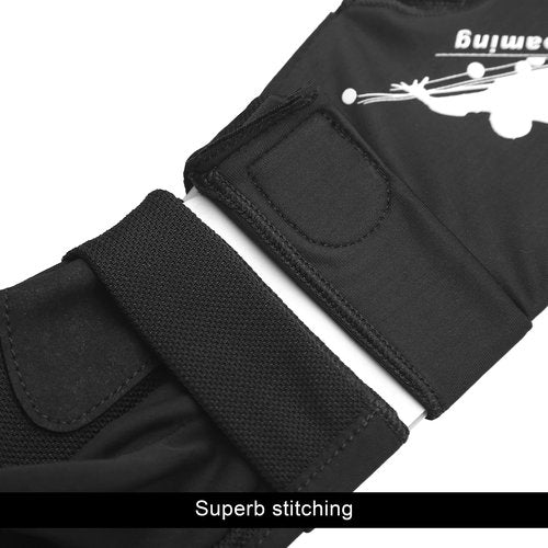 Roaming Quick-Dry Breathable Billiard Shooters Carom Pool Snooker Cue Sport Glove Fits on Left Hand (Black, L/XL)
