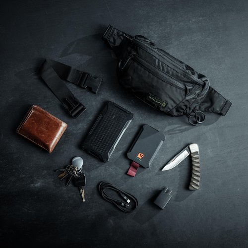 Eberlestock Bando Bag - Tactical Mens Fanny Pack w/Adjustable Waist Belt, Zippered Pockets, Compact Lightweight Belt Bag, Everyday Hip Pouch for Travel Outdoor Running Hunting, Black