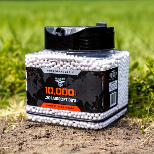 Black Ops Airsoft BBS – 10,000 Count, 6mm .20g Precision Ammo for AEG & Sniper Rifles